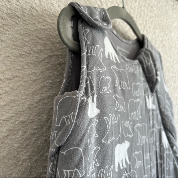 Gunamuna Baby Sleepsack Bamboo Wearable Blanket Gray Polar Bear Size 3-9 Months - Picture 6 of 10